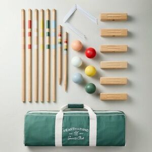 Croquet Set - Hearth & Hand with Magnolia: Lawn Sports for 2-6 Adults.  NWT.